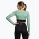 Γυναικείο Gymshark Vision Crop Top μακρυμάνικο μπλουζάκι προπόνησης πράσινο/μαύρο 3