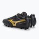 Mizuno Morelia II PRO MD ανδρικά ποδοσφαιρικά παπούτσια μαύρο/χρυσό/σκιά 3