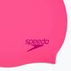 Speedo Plain Moulded Silicone Junior flare ροζ/βατόμουρο καπέλο κολύμβησης 3