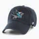 47 Brand NHL San Jose Sharks CLEAN UP καπέλο μπέιζμπολ μαύρο 5