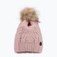Γυναικείος χειμερινός σκούφος με καμινάδα Horsenjoy Mirella ροζ 2120501 2
