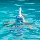 Παιδική μάσκα full face για κολύμπι με αναπνευστήρα AQUASTIC μπλε SMK-01N 7