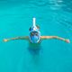 Παιδική μάσκα full face για κολύμπι με αναπνευστήρα AQUASTIC μπλε SMK-01N 8