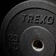 TREXO Ολυμπιακά βάρη με προφυλακτήρα μαύρο TRX-BMP020 20 kg 5