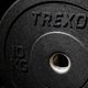 TREXO Ολυμπιακά βάρη με προφυλακτήρα μαύρο TRX-BMP010 10 kg 5