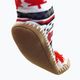 Glovii GOB λευκές/κόκκινες/γκρι θερμαινόμενες παντόφλες με κάλτσες 3