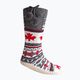 Glovii GQ4 λευκές/κόκκινες/γκρι παντόφλες με θέρμανση και κάλτσες