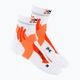 Ανδρικές κάλτσες τρεξίματος X-Socks Marathon 4.0 U πορτοκαλί και λευκές RS11S19U-W017