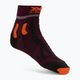 Ανδρικές κάλτσες μονοπατιών X-Socks Trail Run Energy μπορντό-πορτοκαλί RS13S19U-O003