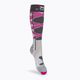 Γυναικείες κάλτσες σκι X-Socks Ski Control 4.0 γκρι-ροζ XSSSKCW19W