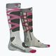 Γυναικείες κάλτσες σκι X-Socks Ski Control 4.0 γκρι-ροζ XSSSKCW19W 4