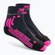 Γυναικείες κάλτσες τρεξίματος X-Socks Run Speed Two 4.0 dolomite grey/neon flamingo