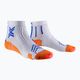 Ανδρικές κάλτσες τρεξίματος X-Socks Run Expert Ankle λευκές/πορτοκαλί/twyce blue