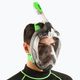 SEAC Magica γκρι διαφανής/πράσινη lime full face μάσκα για κατάδυση με αναπνευστήρα 8