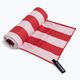 Πετσέτα γρήγορου στεγνώματος Cressi Microfiber Stripe κόκκινη XVA871160 2