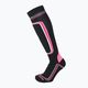 Γυναικείες κάλτσες σκι Mico Heavy Weight Primaloft μαύρες/ροζ CA00119 4