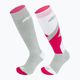 Nordica Multisports Winter Jr παιδικές κάλτσες σκι 2 ζευγάρια lt γκρι/κοραλί/λευκό 6