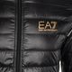 Ανδρικό EA7 Emporio Armani Train Core ID Down Light Hoodie μαύρο/χρυσό μπουφάν με λογότυπο 3