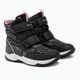 Geox Sentiero Abx junior παπούτσια μαύρο/σκούρο ασημί 4