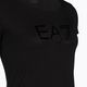 Γυναικείο EA7 Emporio Armani Train Γυαλιστερό μπλουζάκι σε μαύρο χρώμα με λογότυπο 3