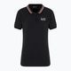 Γυναικείο EA7 Emporio Armani Golf Pro Polo Damier μαύρο πουκάμισο