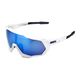 Γυαλιά ποδηλασίας 100% Speedtrap Πολυστρωματικός φακός καθρέφτη ματ λευκό/μπλε STO-61023-407-01 6