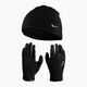 Γυναικείο σετ καπέλο + γάντια Nike Fleece μαύρο/μαύρο/ασημί 11
