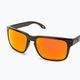 Oakley Holbrook γυαλισμένο μαύρο / ρουμπίνι ρουμπίνι πολωμένα γυαλιά ηλίου 0OO9102 5