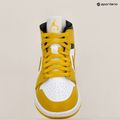 Nike Air Jordan 1 Mid γυναικεία παπούτσια λευκό/μαύρο/ζωντανό θειάφι 9