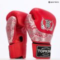 Top King Muay Thai Power Snake κόκκινα/ασημί γάντια πυγμαχίας 7