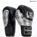 Top King Muay Thai Power Snake μαύρα/ασημί γάντια πυγμαχίας 7