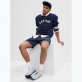 Ανδρικό φούτερ GAP Logo Piping Crewneck blue navy