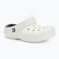 Crocs Classic Lined Clog Παιδικά λευκά/γκρι σαγιονάρες