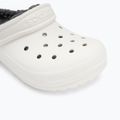 Crocs Classic Lined Clog Παιδικά λευκά/γκρι σαγιονάρες 8