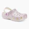 Crocs Classic Glitter Clog παιδικές σαγιονάρες bianco sporco 2