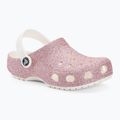 Crocs Classic Glitter Clog λευκά/ελατήριο παιδικές σαγιονάρες 2