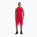 Ανδρικό μπλουζάκι μπάσκετ Under Armour Baseline Cotton Tank red/white/white 2