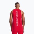 Ανδρικό μπλουζάκι μπάσκετ Under Armour Baseline Cotton Tank red/white/white 3