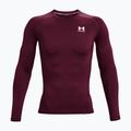 Under Armour ανδρικό μακρυμάνικο προπονητικό Ua HG Armour Comp LS μπορντό/λευκό 4