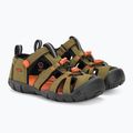 Παιδικά σανδάλια KEEN Seacamp II CNX dark olive/gold flame 4