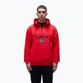 Ανδρικό Napapijri Burgee Half Zip Hooded 2.0 κόκκινο goji φούτερ με κουκούλα