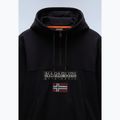 Ανδρικό Napapijri Burgee Half Zip Hooded 2.0 φούτερ με κουκούλα μαύρο 041 7