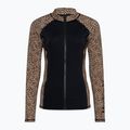 Γυναικείο μακρυμάνικο κολύμβησης Hurley Leopard Zip Front brown sugar