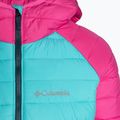 Columbia Powder Lite Hooded παιδικό πουπουλένιο μπουφάν με κουκούλα geyser/pink ice 3