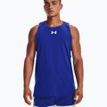 Under Armour Baseline Cotton Tank ανδρικό μπλουζάκι μπάσκετ μπλε 1361901