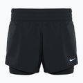 Γυναικείο σορτς τρεξίματος Nike One Dri-FIT 2IN1 μαύρο/ασημί αντανακλαστικό