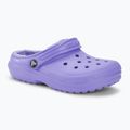 Παιδικές παντόφλες Crocs Classic Lined digital violet