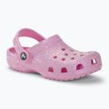 Παιδικές παντόφλες Crocs Classic Glitter Clog flamingo 2