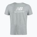 New Balance Essentials Stacked Logo Co γκρι ανδρικό μπλουζάκι προπόνησης MT31541AG 5