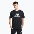 New Balance Essentials Stacked Logo Co ανδρικό μπλουζάκι προπόνησης μαύρο MT31541BK